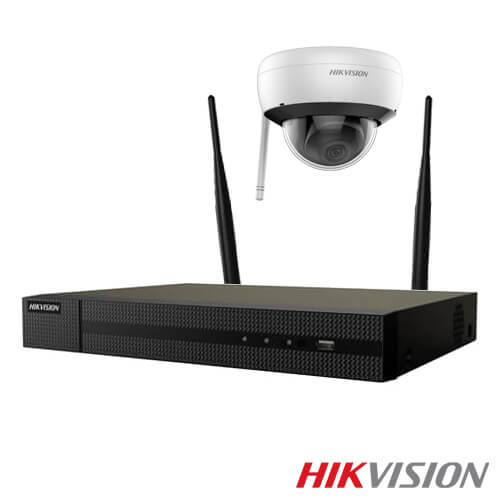 Kit videovigilancia wifi 2 cmaras IP Hikvision D220 2MP disco duro 1Tb